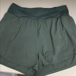 Lululemon High Waisted Green Shorts
